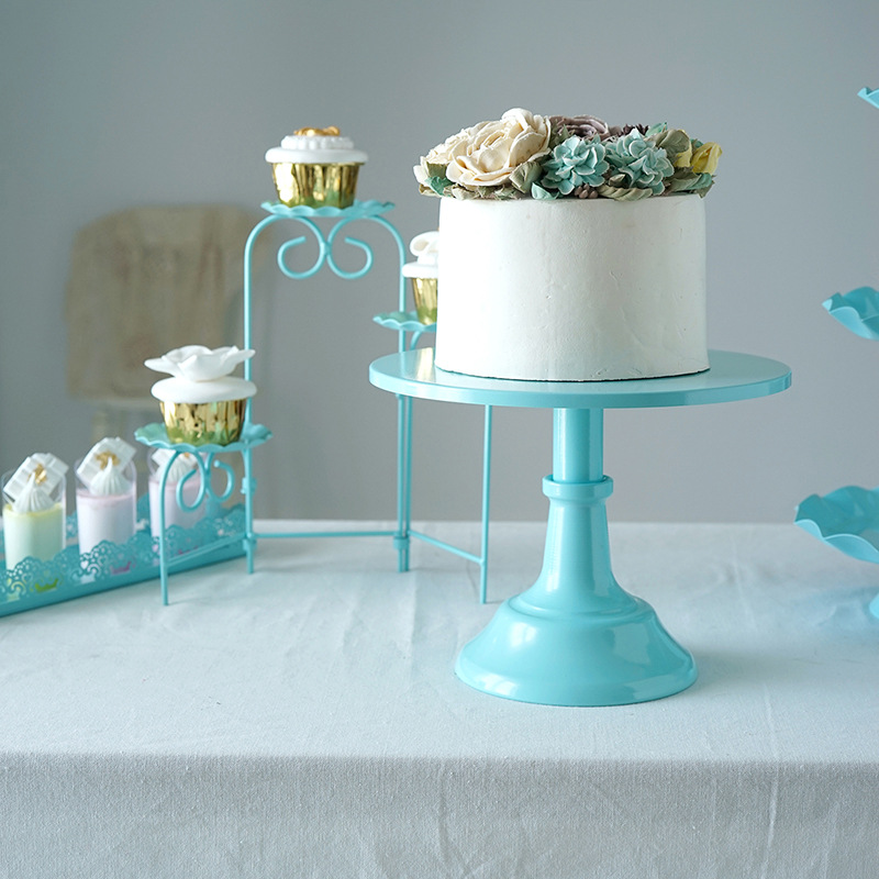 Wrought iron cake stand (Blue)