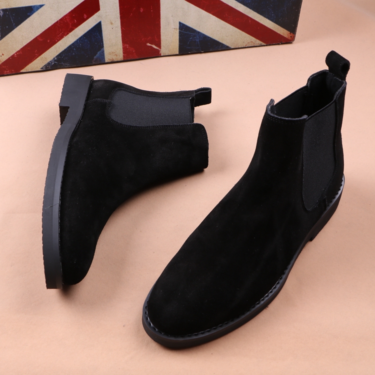 Korean style men's middle cut Martin boots