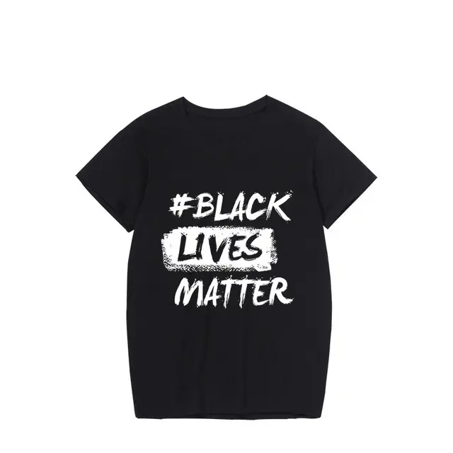 Black lives matter lettered T-shirt short sleeve