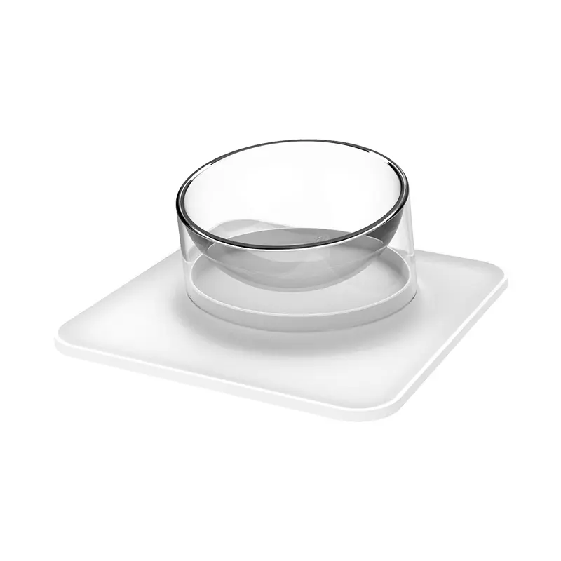 Aiwo (aiwo) pet anti overflow and anti overturning mat with inclined mouth single bowl cat bowl dog bowl water bowl