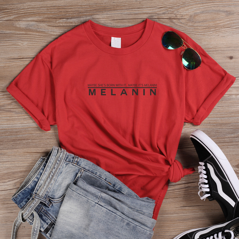 Letters of Melanin print short sleeves