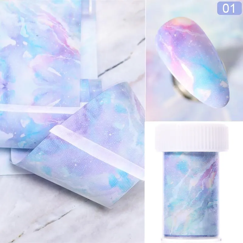 Marble Smudge Pattern Starry Nail Sticker - 20 Style