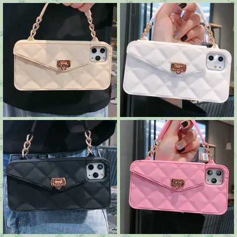 Chain Diagonal Silicone Coin Purse Phone Case