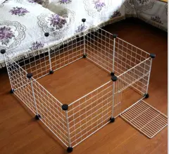 Splicing Teddy isolation door rabbit cage - White With Door - View 1