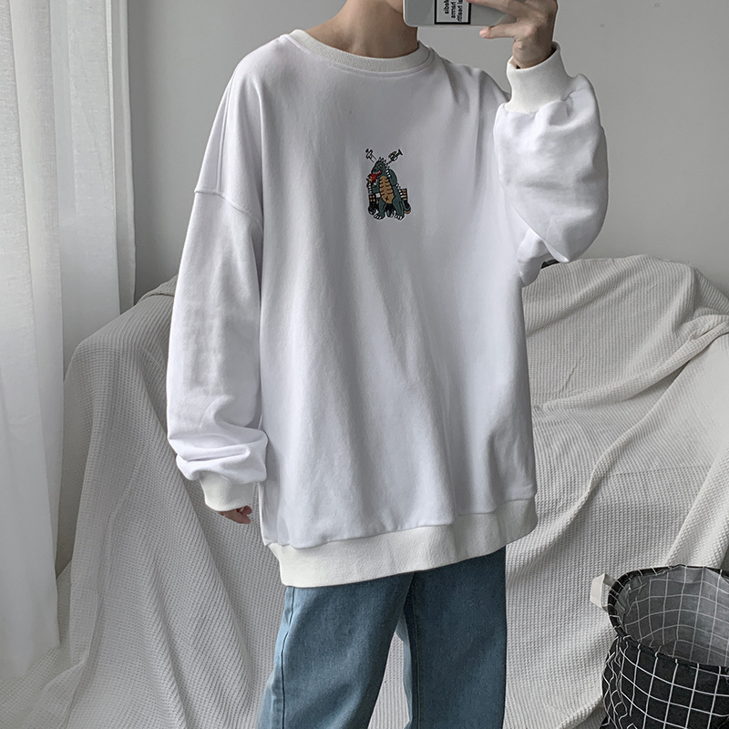 Embroidered turtleneck sweater