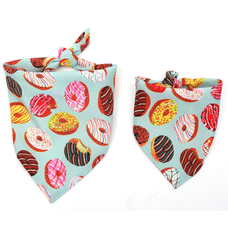 Summer donut pet triangle scarf