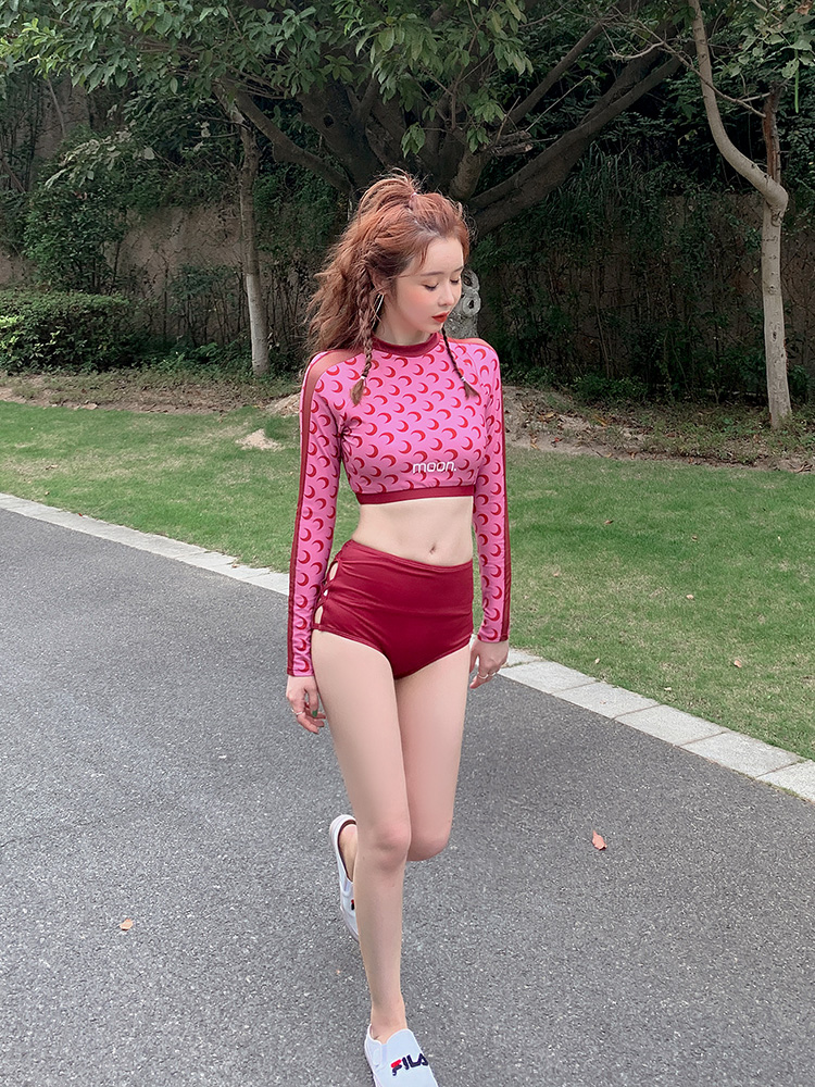 Split two-piece swimsuit