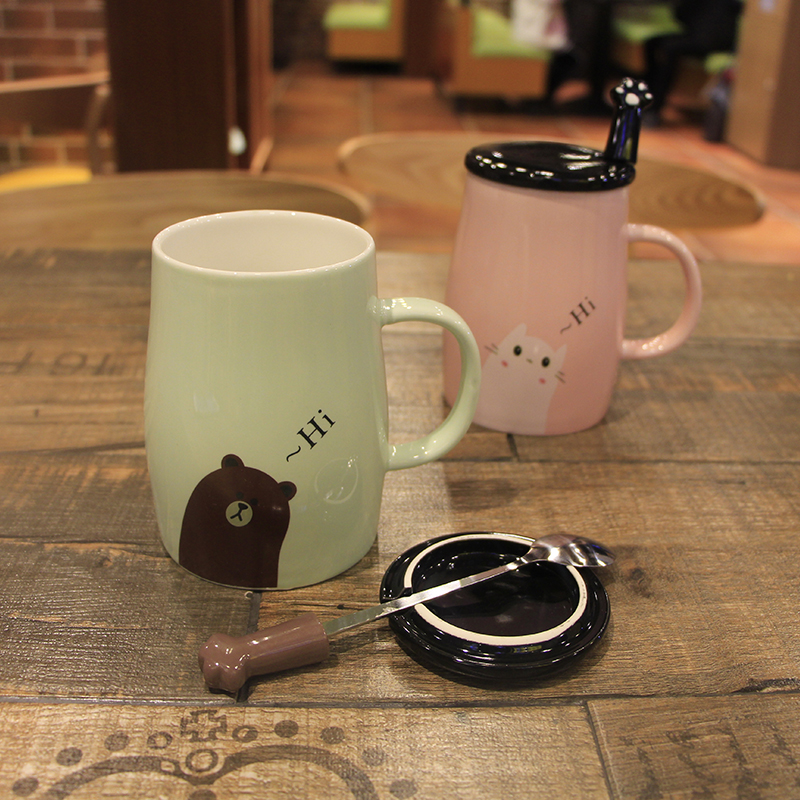 Cute cartoon ceramic cup