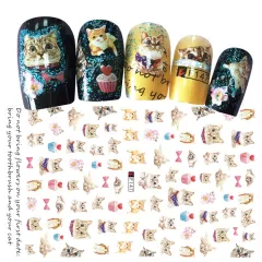 Adhesive nail decals - F147 Style - View 1