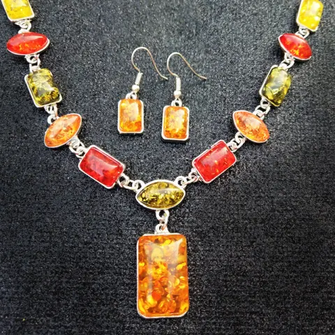 Two-piece Earrings and Necklaces