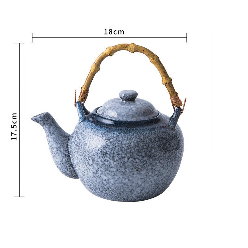 Creative bamboo handle portable tea set Kung Fu teapot