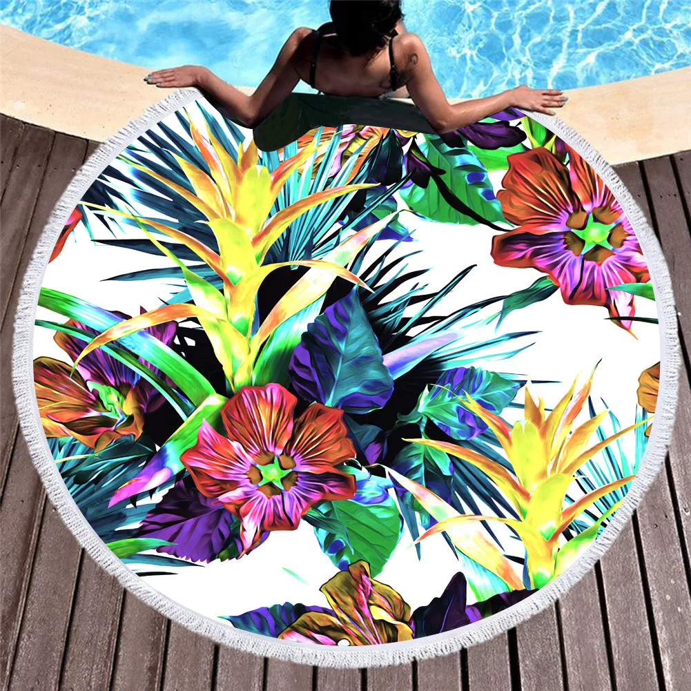 Round printed beach towel - Color C
