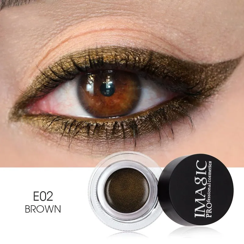 Big eye makeup with brush eyeliner - E02