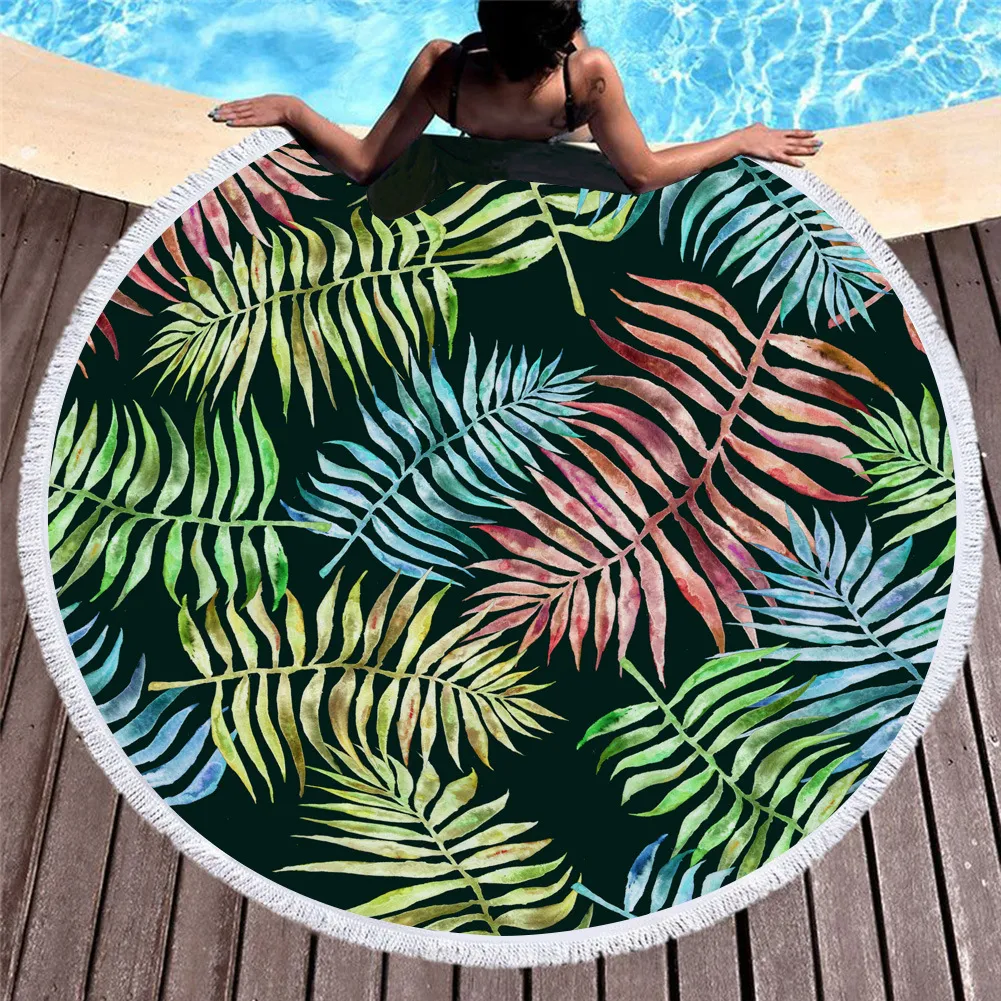 Round printed beach towel - Color A