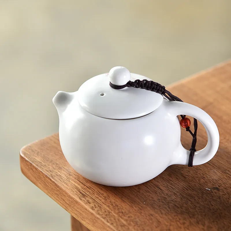 Ru Kiln Ge Kiln White Porcelain Filter Teapot Accessories - 2 Style