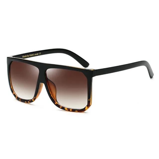 Women's Large Frame Fashionable Eye Protection Sunglasses Brown - Shop at LoveMi