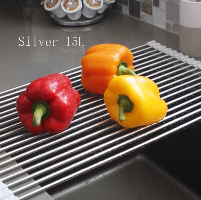 Premium Stainless Steel Folding Kitchen Sink Rack - Image 2 of 32