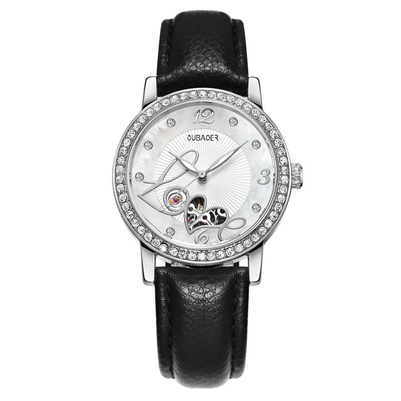 Mechanical hollow luminous belt waterproof watch