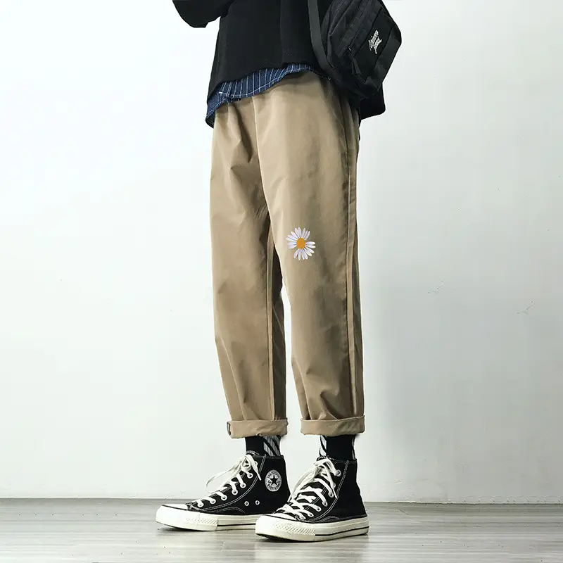 Fashion Printed Cropped Fashion And Comfort Trousers