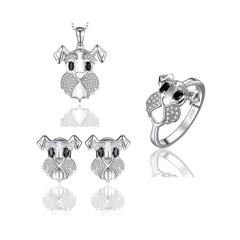 Puppy female fashion necklace earrings ring