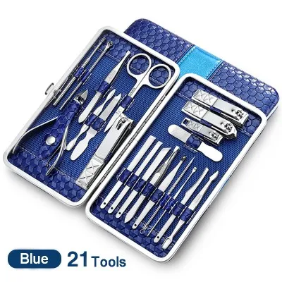 Nail manicure tool kit combo set Blue - Shop at LoveMi