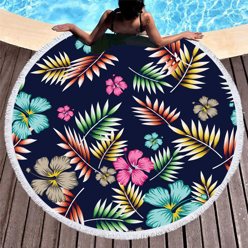 Round printed beach towel - Color B