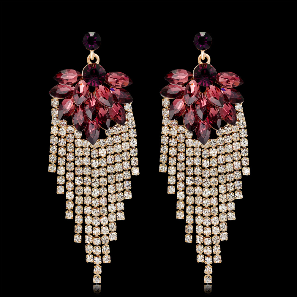 Shiny rhinestone earrings