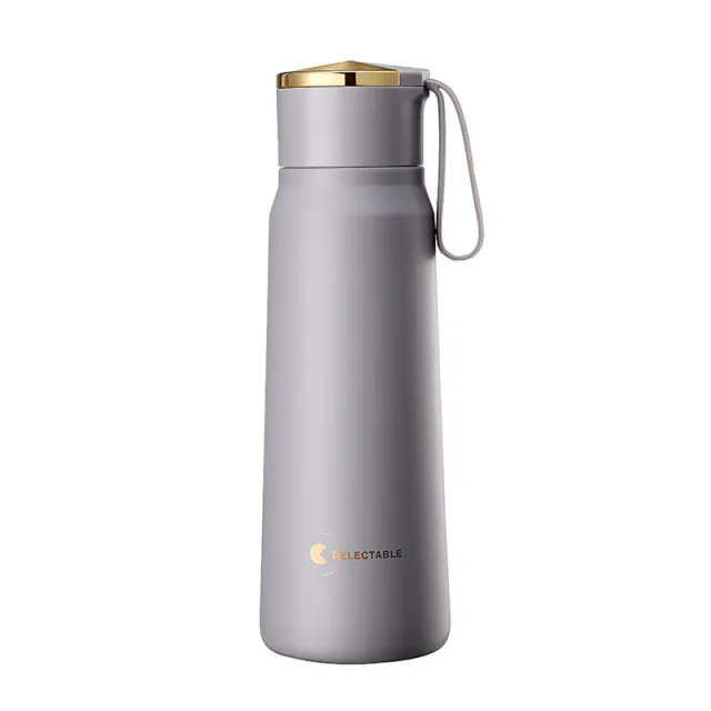Stainless steel vacuum flask with handle Grey - Shop at LoveMi