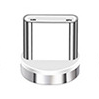 Compatible with Apple , 3A fast charging magnetic data cable in White No thread