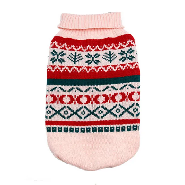 Pet Sweater Leaf Pattern Lapel Sweater Pink - Shop at LoveMi