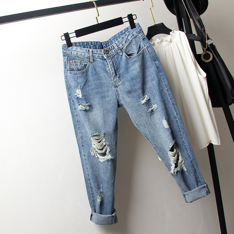 Loose slim cropped pants