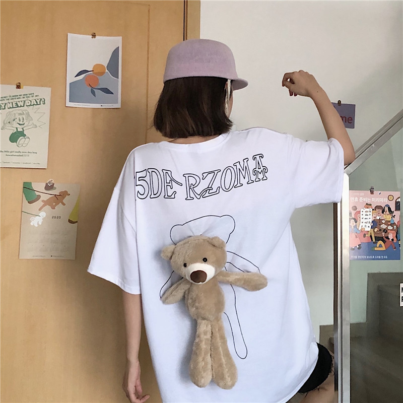 Loose bear three-dimensional T-shirt