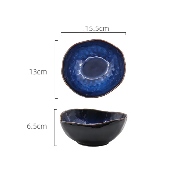 European style ceramic deep bowl irregular bowl 15.5Cm - Shop at LoveMi