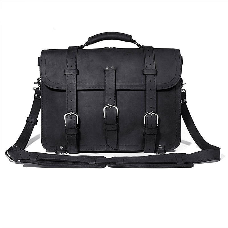 Crazy Horse Leather Tote Black - Shop at LoveMi