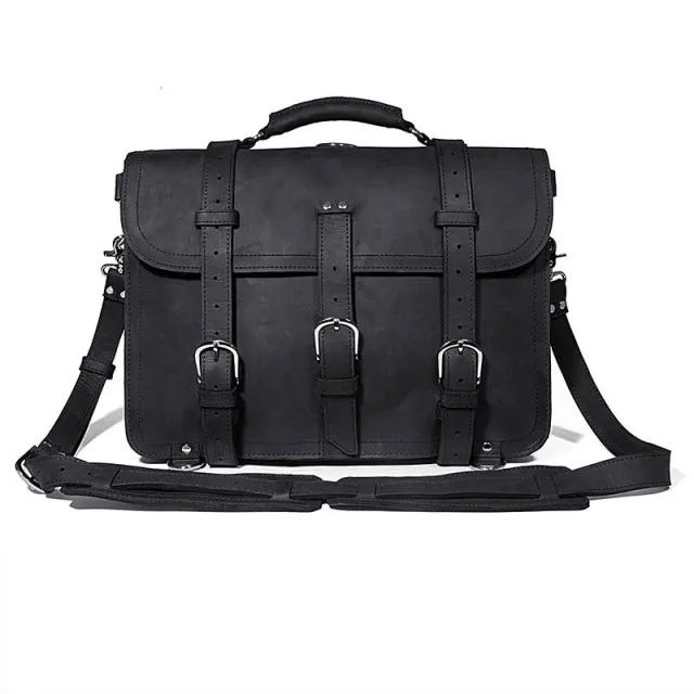 Crazy Horse Leather Tote Black - Shop at LoveMi