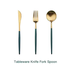 304 stainless steel Portuguese tableware - 3Pc Kfs Gold - View 1