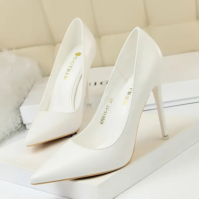 Shallow pointed sexy shoes White - Shop at LoveMi