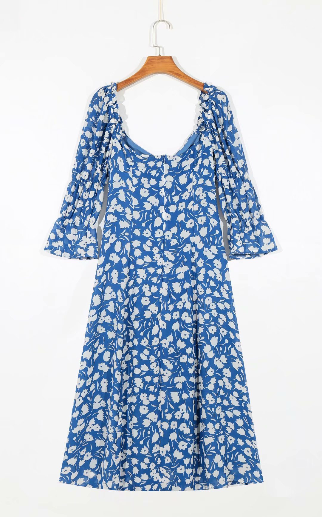 Retro floral split dress