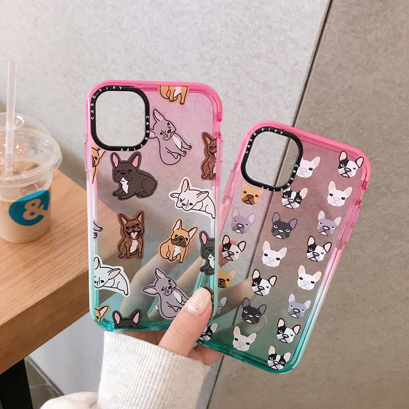 Compatible with Apple , Cute dog gradient phone case - Image 5