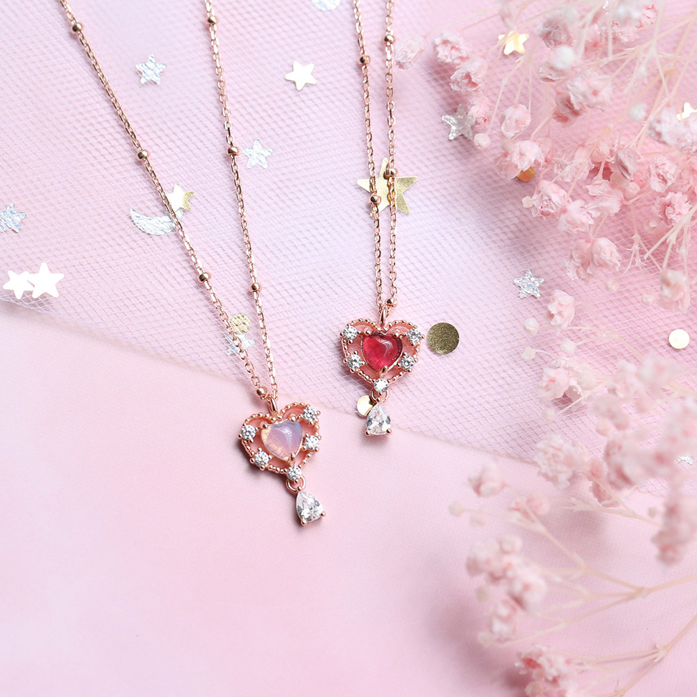 Dreamy cute orange love necklace