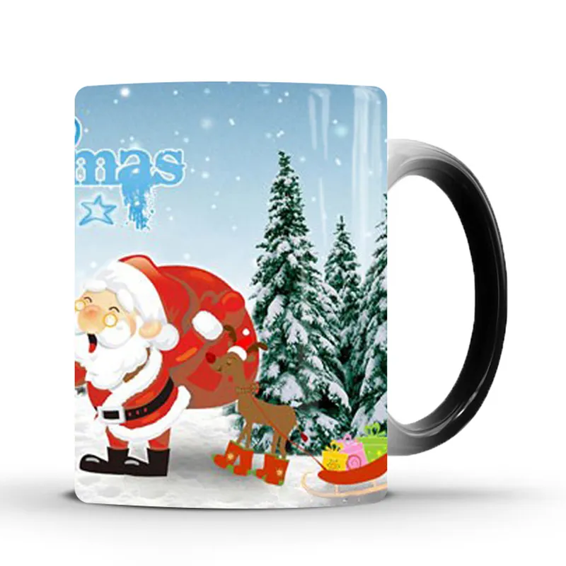 Merry Christmas Magic Mug Temperature Color Changing Mugs Heat Sensitive Cup Coffee Tea Milk Mug Novelty Gifts for Kids – image 2