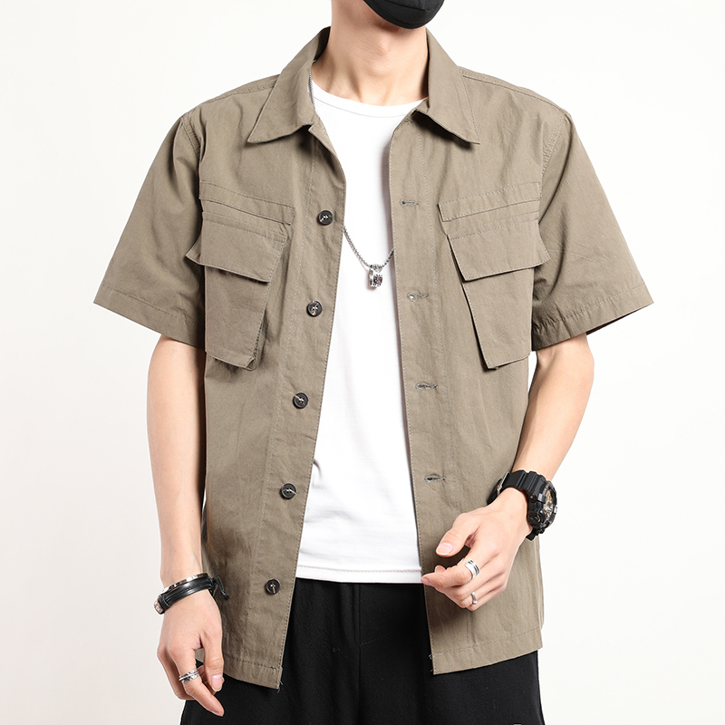 Chinese men's short sleeve shirt