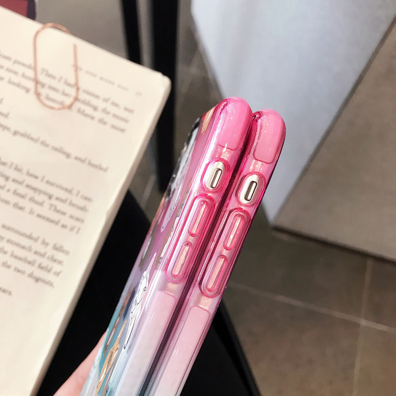 Compatible with Apple , Cute dog gradient phone case - Image 3
