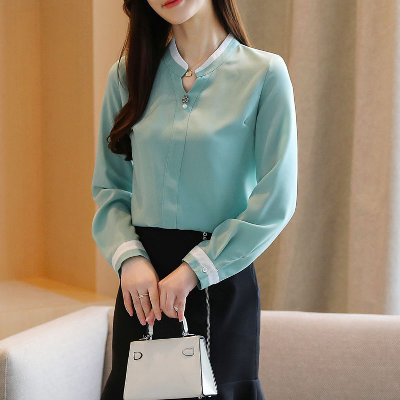 Long sleeve chiffon shirt