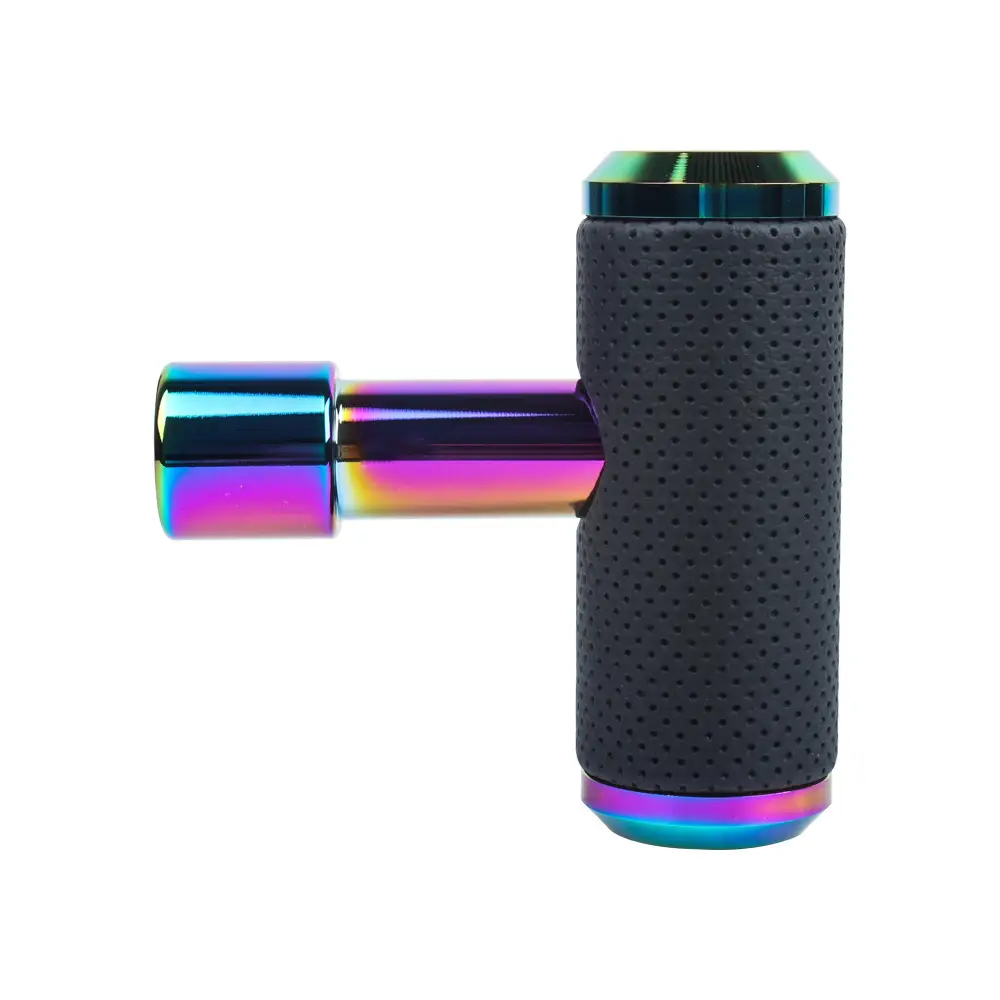 Wave stick gear shift head with leather joystick