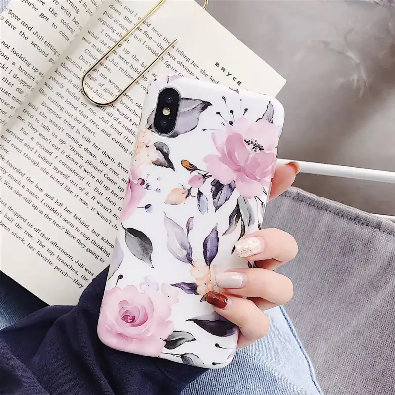 Vintage watercolor flower phone case