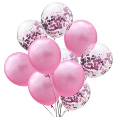 Birthday confetti balloons - Pink - View 1