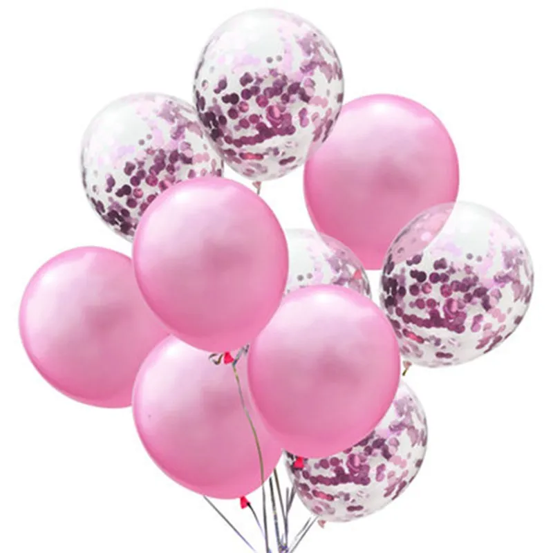 Birthday confetti balloons - Pink