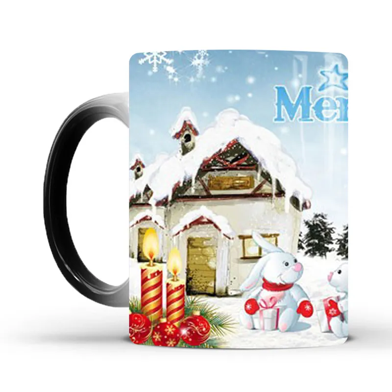 Merry Christmas Magic Mug Temperature Color Changing Mugs Heat Sensitive Cup Coffee Tea Milk Mug Novelty Gifts for Kids – image 3