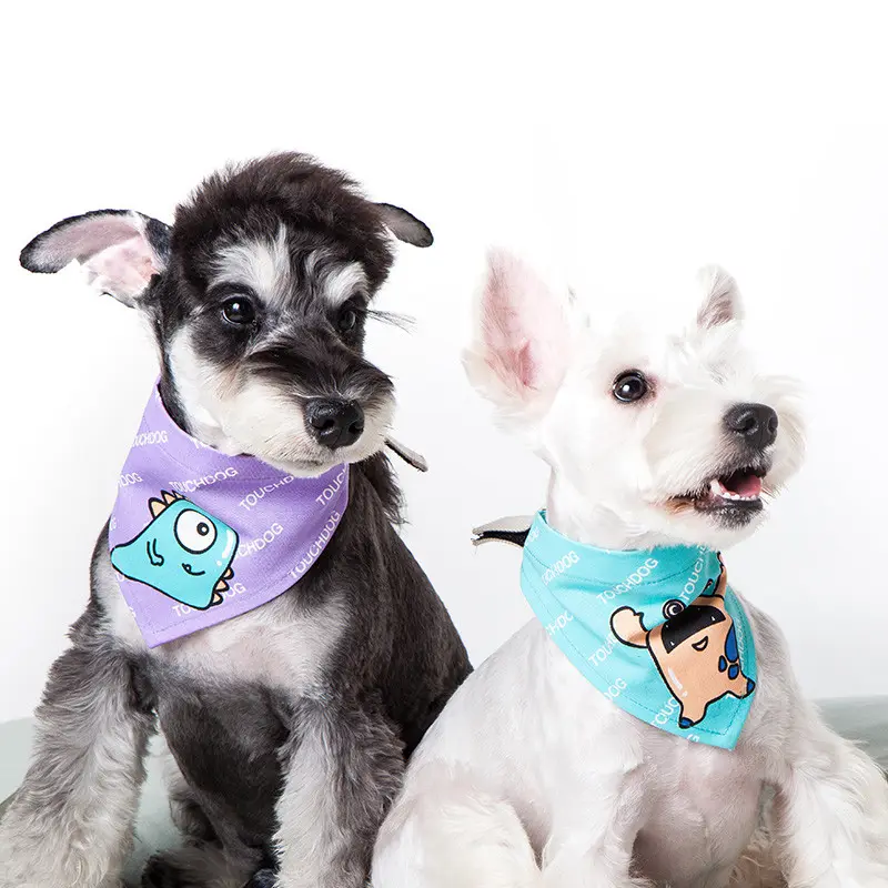 Pet Cartoon Print Triangle Scarf